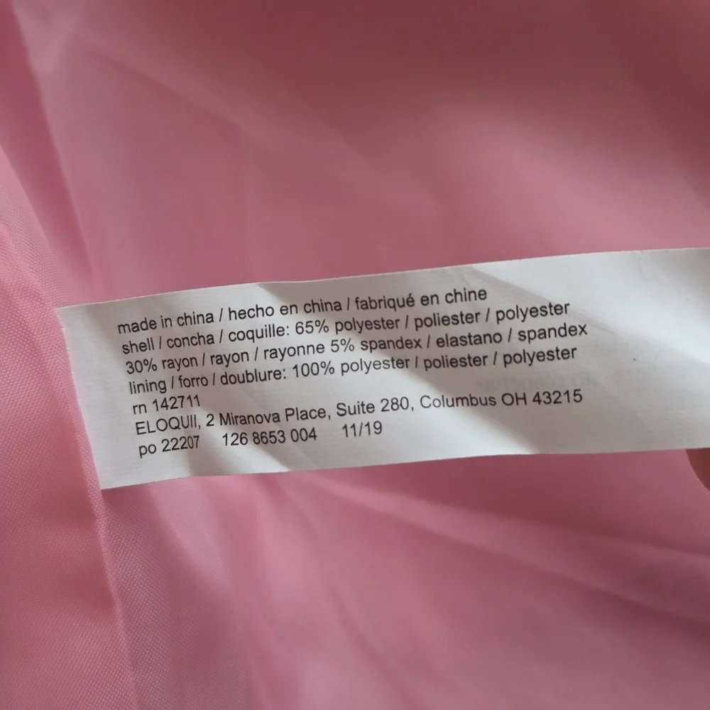 ELOQUII Barbiecore Pink Double Breasted Longline Blazer 22 Plus - Picture 4 of 7